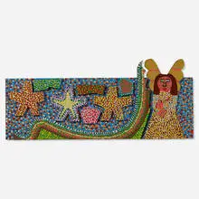Angel by James Harold Jennings, enamel paint on wood, sold Oct 2022