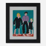 Woodie Long, Family, paint on paper