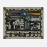 Alexander A. Maldonado, International Film Festival, 1979, oil on canvas board in artist's frame