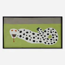 Snake by "JT "Jake" McCord"@en, 1996, paint on wood, sold Oct 2022