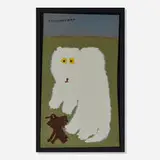"JT "Jake" McCord"@en, White Cat with Bird, 1999, paint on wood