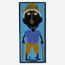 Annie Tolliver, My Dad Mose T., house paint on wood