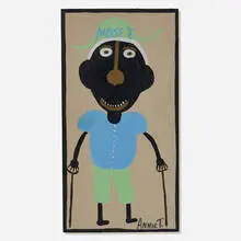 Annie Tolliver, My Dad Mose T., house paint on wood