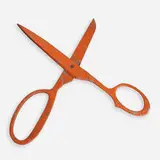 Folk Art, Oversized scissors, painted metal