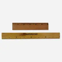 Oversized rulers by Folk Art, wood, paint, sold Oct 2022