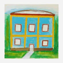 William Dawson, House, acrylic on paper