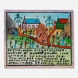 Howard Finster, Regton Narso Visions of Other Worlds, 1993, painted wood, ink
