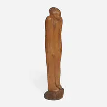 attribution Robert Cook, Untitled (Shivering Man), carved wood