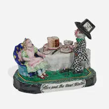 Gertrude Greene, Alice and the Mad Hatter, glazed ceramic