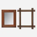 Tramp Art, Frames, set of two, wood, varnish, mirror