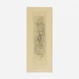 Alberto Giacometti, Nu de face, 1955, etching