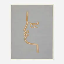 Trait de feu by Jean Cocteau, 1958, lithograph in colors, sold Nov 2020