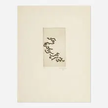 Ver la diagonale by Eduardo Chillida, 1963, etching, sold Nov 2020