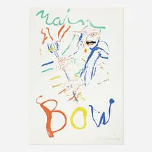 Rainbow: Thelonious Monk, Devil at the Keyboard by Willem de Kooning, c. 1972-76, lithograph, sold Nov 2020