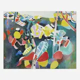 Jacques Lagrange, Le Jardin Botanique, 1957, oil on canvas
