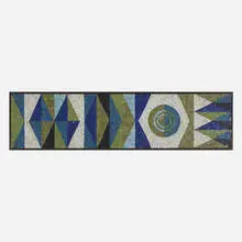 Evelyn and Jerome Ackerman, Pennants mosaic, c. 1958, glass tile mosaic, lacquered wood