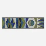 Evelyn and Jerome Ackerman, Pennants mosaic, c. 1958, glass tile mosaic, lacquered wood