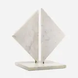 Hanna Eshel, Untitled (kinetic sculpture), c. 1975, Carrara marble, brass