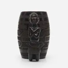 Bushongo, ceremonial cup, carved wood
