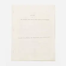 Michael McClure, The River or The Authentic Radio Life of Bruce Conner and Snoutburbler screenplay, 1970, bound printed paper