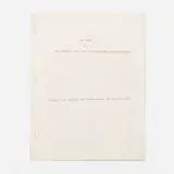 Michael McClure, The River or The Authentic Radio Life of Bruce Conner and Snoutburbler screenplay, 1970, bound printed paper