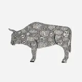Howard Finster, Untitled (Bull), 1989, enamel and marker on wood