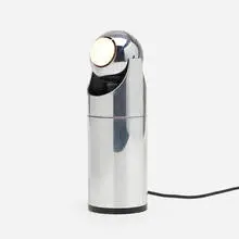 table lamp, model 14094 by Angelo Lelii, c. 1970, chrome-plated brass, chrome-plated steel, sold Nov 2020