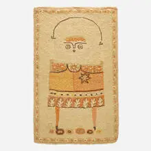 Skip Rope by Evelyn Ackerman, c. 1960, hand-knotted wool, nylon, sold Nov 2020
