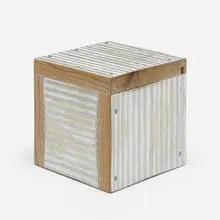 Stuart Arends, Box with Silver Stripes, 1987, wood, paint, nails