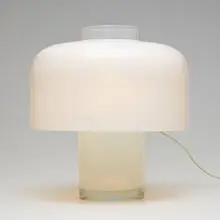 table lamp, model LT 226 by Carlo Nason, c. 1965, frosted glass, glass, sold Nov 2020
