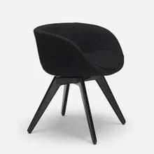 Scoop Low Back chair by Tom Dixon, 2018, lacquered wood, upholstery, sold Nov 2020