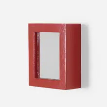 Untitled by Gerwald Rockenschaub, 1985, mirror, lacquered wood, sold Nov 2020
