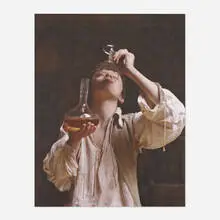 Philip Haas, Boy Drinking (after Carracci), 2008, digital chromogenic print on canvas
