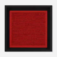 Tableau clous by Bernard Aubertin, 1970, nails, wood, paint, sold Nov 2020