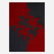 Untitled (carpet) by M. C. Escher, c. 1980, machine-woven wool, sold Nov 2020