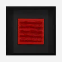 Tableau clous by Bernard Aubertin, 1970, nails, wood, paint, sold Nov 2020