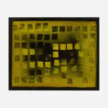 Untitled (Monotype #1050) by Harry Bertoia, c. 1950, monoprint on rice paper, sold Nov 2020