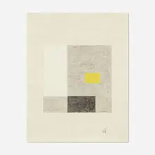 Untitled (First Theme) by Burgoyne Diller, 1961, graphite and crayon on paperboard, sold Nov 2020
