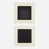 Profundo; Late (two works from the Soft Edge-Hard Edge portfolio) by Josef Albers, 1965, serigraph on paper, sold Nov 2020