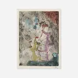 Roberto Sebastian Matta, Vivante Mortalité (plate 2), 1973, etching with aquatint on paper