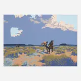 William Schenck, The Land Is No Good When Lead Is Flyin' Over It, 1986, oil on canvas