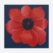 Red Anemone by Lowell Nesbitt, 1974, oil on linen, sold Nov 2020