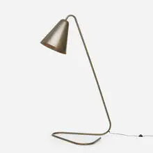 floor lamp by Contemporary, c. 1990, brass, sold Nov 2020