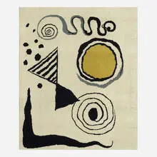Mobile (tapestry) by Alexander Calder, c. 1965, hand-woven wool, sold Nov 2020