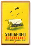 Patrick 'Pat' Keely, Patrick 'Pat' Keely (1901-1970) 'Staggered Travelling Saves Busy Workers Time' a poster