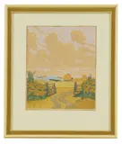 Hall Thorpe, John Hall Thorpe (1874-1947) ‘The Open Gate’; ‘Marigolds’ two woodcuts in colours on paper
