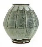 Mike Dodd, Mike Dodd (b.1943), a stoneware faceted vase