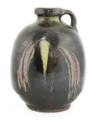 Mike Dodd (b.1943) by Mike Dodd, a stoneware bottle with a lug handle, sold Jul 2021