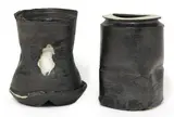 Dan Kelly, Dan Kelly (b.1953), two stoneware black-glazed vases