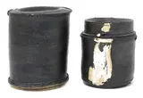 Dan Kelly, Dan Kelly (b.1953), two stoneware black-glazed vases